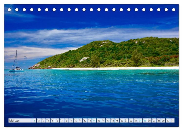 Produktbild: Seychellen - Paradies im Indischen Ozean (Tischkalender 2026 DIN A5 quer), CALVENDO Monatskalender