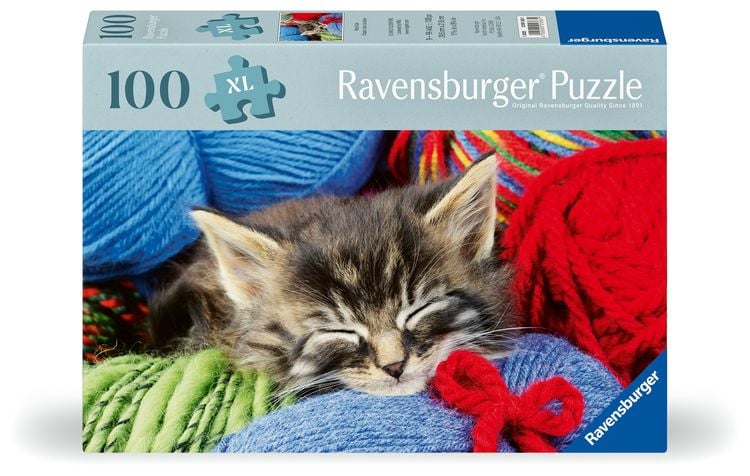 Produktbild: Erwachsenenpuzzle 100 XL-Teile - Wollk&auml;tzchen