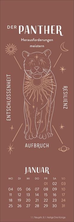 Produktbild: Krafttiere Lesezeichen & Kalender 2027