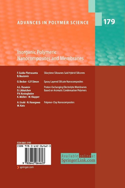 Produktbild: Inorganic Polymeric Nanocomposites and Membranes
