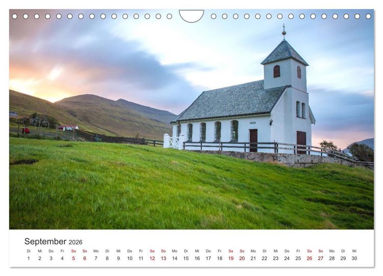 Produktbild: Zauber der F&auml;r&ouml;er Inseln (Wandkalender 2026 DIN A4 quer), CALVENDO Monatskalender