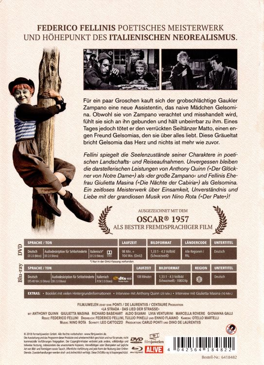Produktbild: La Strada - Das Lied der Stra&szlig;e - Limited Edition Mediabook (+ DVD)