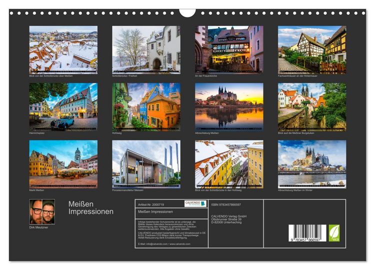 Produktbild: Mei&szlig;en Impressionen (Wandkalender 2026 DIN A3 quer), CALVENDO Monatskalender