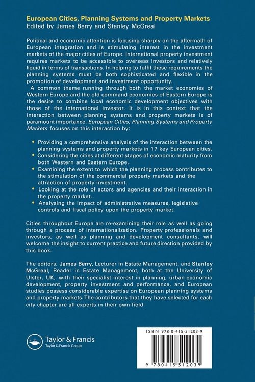 Produktbild: European Cities, Planning Systems and Property Markets