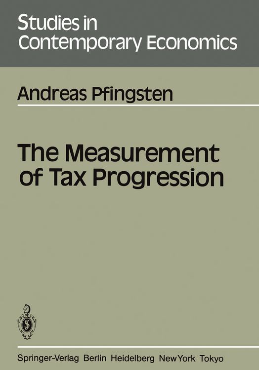 Produktbild: The Measurement of Tax Progression