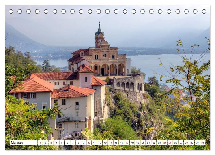 Produktbild: Tessin, Impressionen aus der Italienischen Schweiz (Tischkalender 2026 DIN A5 quer), CALVENDO Monatskalender