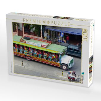 Produktbild: CALVENDO Puzzle Bunter Bus in Cartagena, Kolumbien | 1000 Teile Lege-Gr&ouml;&szlig;e 64x48cm Foto-Puzzle f&uuml;r gl&uuml;ckliche Stunden