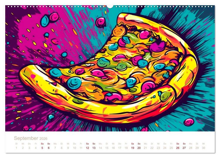 Produktbild: FAST FOOD KUNST (Wandkalender 2026 DIN A2 quer), CALVENDO Monatskalender