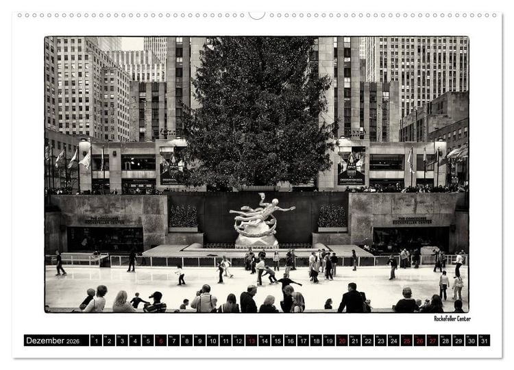 Produktbild: Manhattan Memories - Erinnerungen an New York (hochwertiger Premium Wandkalender 2026 DIN A2 quer), Kunstdruck in Hochglanz
