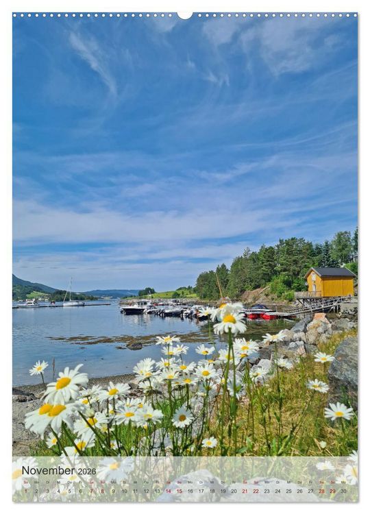 Produktbild: Unterwegs in Norwegen - Mit dem Wohnmobil an sch&ouml;nen Orten verweilen (hochwertiger Premium Wandkalender 2026 DIN A2 hoch), Kunstdruck in Hochglanz