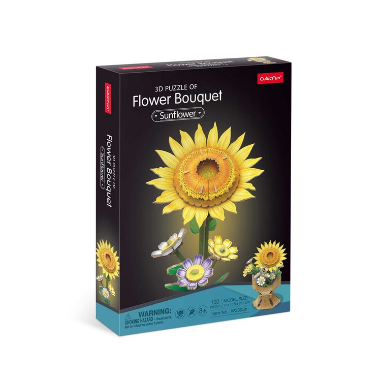 Produktbild: CUBICFUN - 3D Puzzle Blumentopf Sonnenblume 102 T