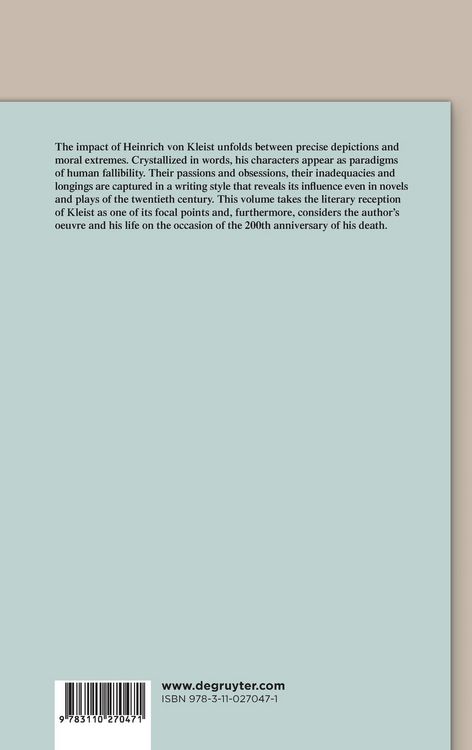 Produktbild: Heinrich von Kleist: Style and Concept