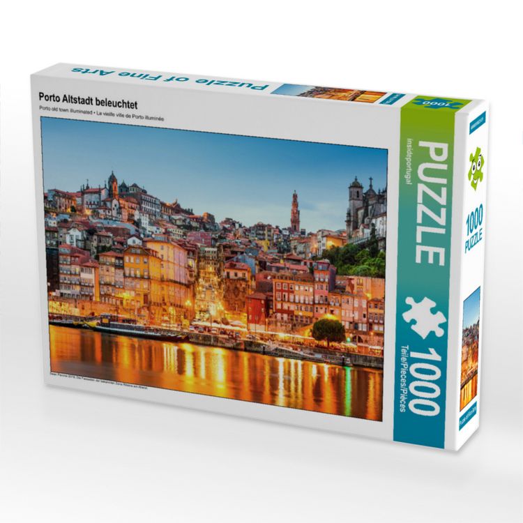 Produktbild: CALVENDO Puzzle Porto Altstadt beleuchtet | 1000 Teile Lege-Gr&ouml;&szlig;e 64x48cm Foto-Puzzle f&uuml;r gl&uuml;ckliche Stunden