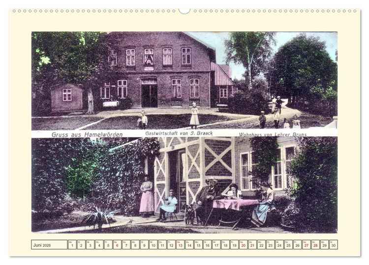 Produktbild: Gruss aus Hamelw&ouml;rden - Kehdingens sch&ouml;nstes Dorf in alten Ansichten (hochwertiger Premium Wandkalender 2026 DIN A2 quer), Kunstdruck in Hochglanz