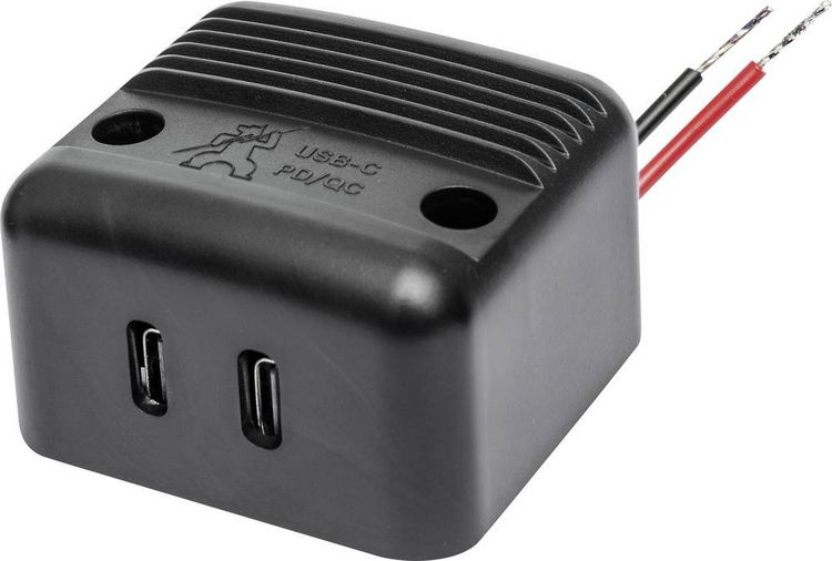 Produktbild: ProCar Aufbau-Power USB-C Doppelsteckdose PD/QC max 2x 30W 12 V, 24V