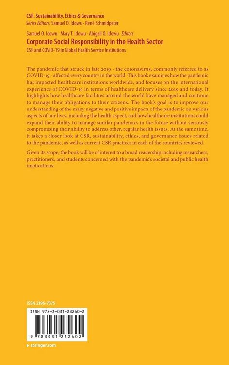 Produktbild: Corporate Social Responsibility in the Health Sector