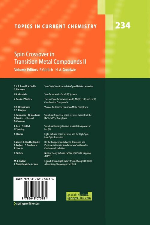 Produktbild: Spin Crossover in Transition Metal Compounds II