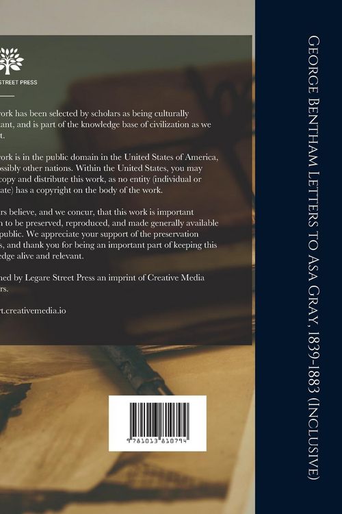 Produktbild: George Bentham Letters to Asa Gray, 1839-1883 (inclusive); Sender Bentham, George