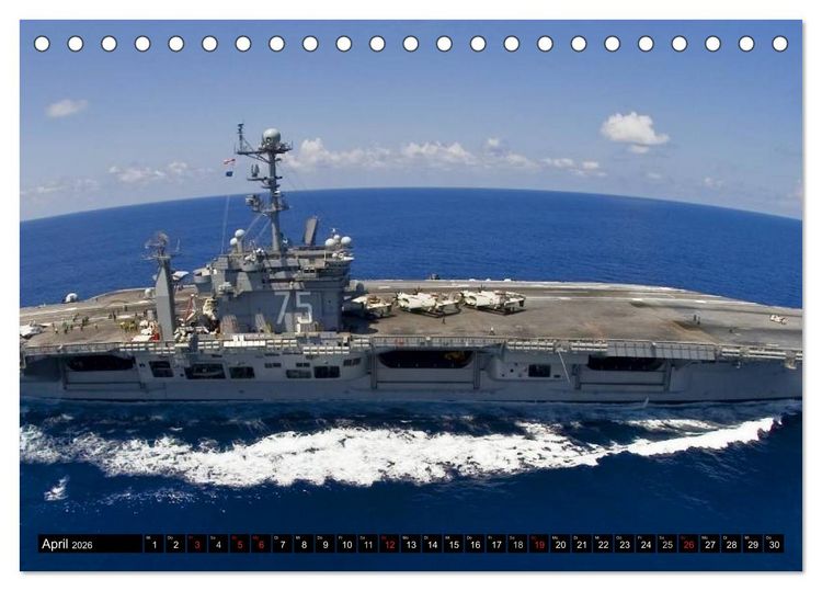 Produktbild: Kriegsschiffe der USA (Tischkalender 2026 DIN A5 quer), CALVENDO Monatskalender