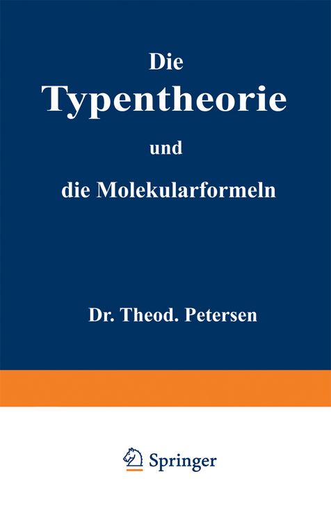 Produktbild: Die Typentheorie und die Molekularformeln
