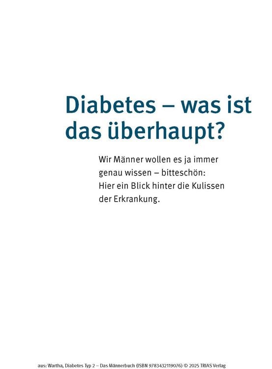 Produktbild: Diabetes Typ 2 - Das M&auml;nnerbuch