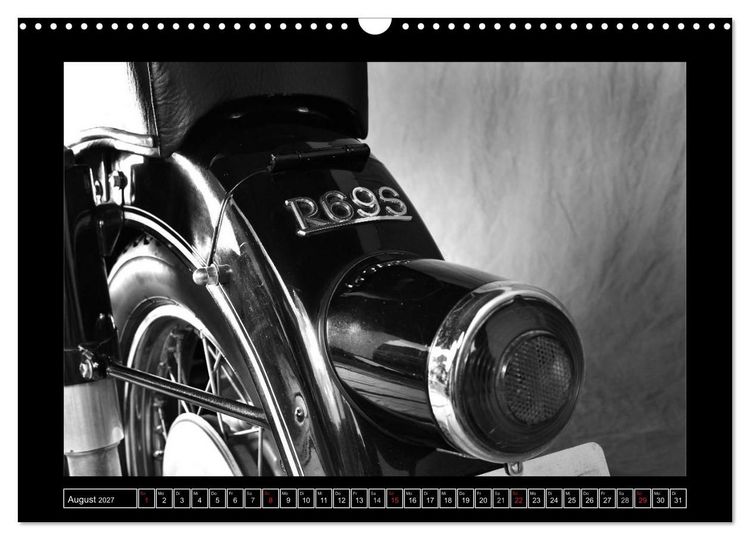 Produktbild: BMW R69S in schwarzweiss (Wandkalender 2027 DIN A3 quer), CALVENDO Monatskalender