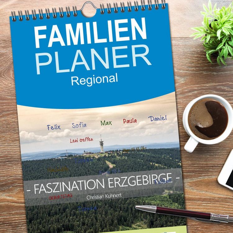 Produktbild: Familienplaner 2026 - Faszination Erzgebirge mit 5 Spalten (Wandkalender, 21 x 45 cm) CALVENDO