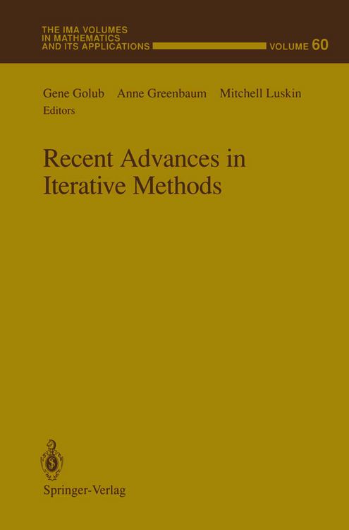 Produktbild: Recent Advances in Iterative Methods