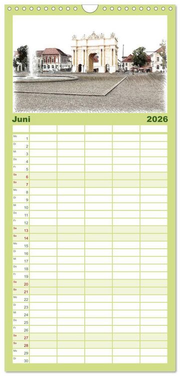 Produktbild: Familienplaner 2026 - Potsdam Kalender mit 5 Spalten (Wandkalender, 21 x 45 cm) CALVENDO
