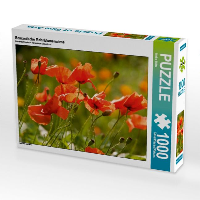 Produktbild: CALVENDO Puzzle Romantische Mohnblumenwiese | 1000 Teile Lege-Gr&ouml;&szlig;e 64x48cm Foto-Puzzle f&uuml;r gl&uuml;ckliche Stunden