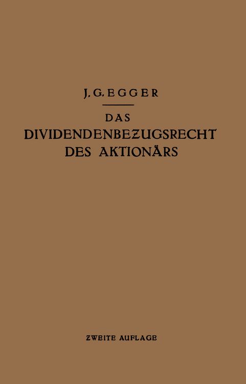 Produktbild: Das Dividendenbezugsrecht des Aktion&auml;rs