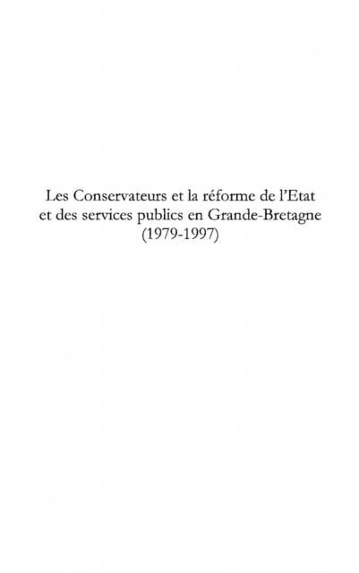 Produktbild: Les conservateurs et la reforme de l'etat et des services pu