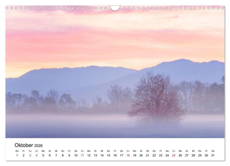 Produktbild: Landschaften vom Licht gek&uuml;&szlig;t (Wandkalender 2026 DIN A3 quer), CALVENDO Monatskalender