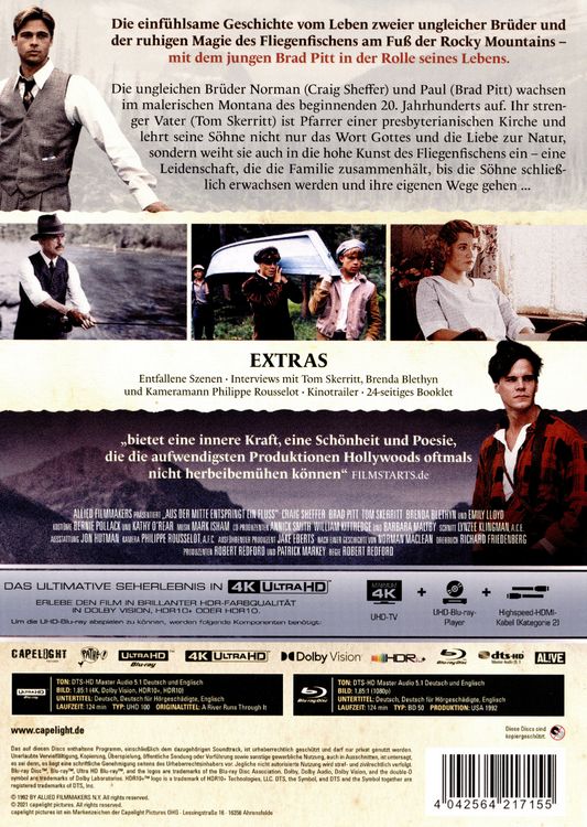 Produktbild: Aus der Mitte entspringt ein Fluss - 2-Disc Limited Collector's Edition im Mediabook (+ Blu-ray 2D)