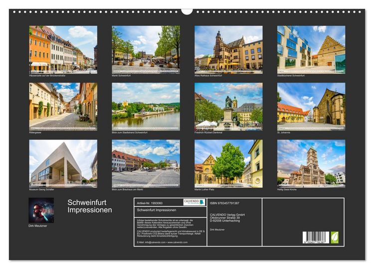 Produktbild: Schweinfurt Impressionen (Wandkalender 2026 DIN A2 quer), CALVENDO Monatskalender