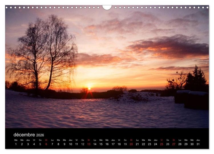 Produktbild: Couchers de soleil (Calendrier mural 2026 DIN A3 vertical), CALVENDO calendrier mensuel
