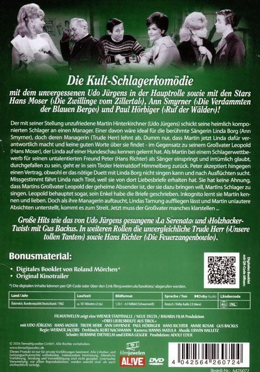 Produktbild: Drei Liebesbriefe aus Tirol (Neuauflage)