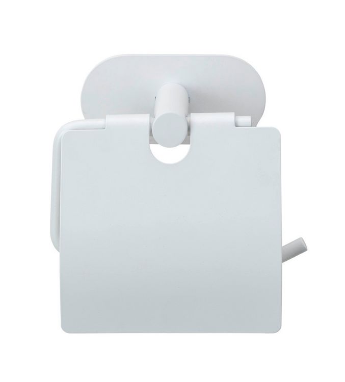 Produktbild: Turbo-Loc&reg; Toilettenpapierhalter mit Deckel Mod. Orea White matt, aus rostfreiem Edelstahl