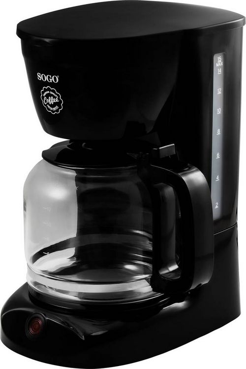 Produktbild: SOGO Human Technology Drip 15 Kaffeemaschine Schwarz Fassungsverm&ouml;gen Tassen=15 Glaskanne, Warmhaltefunktion