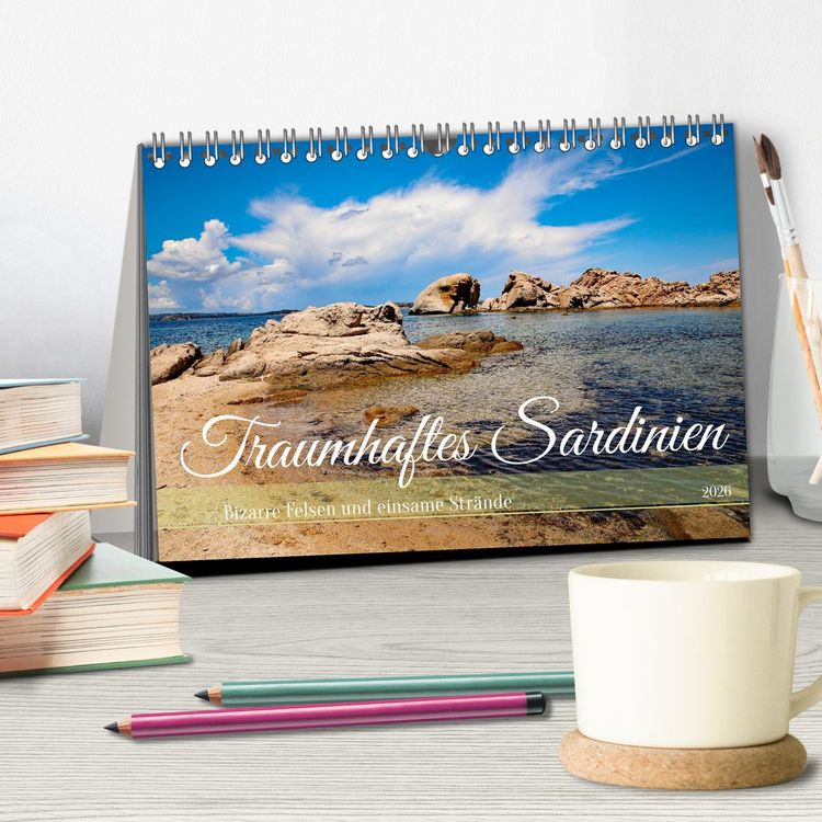 Produktbild: Traumhaftes Sardinien (Tischkalender 2026 DIN A5 quer), CALVENDO Monatskalender
