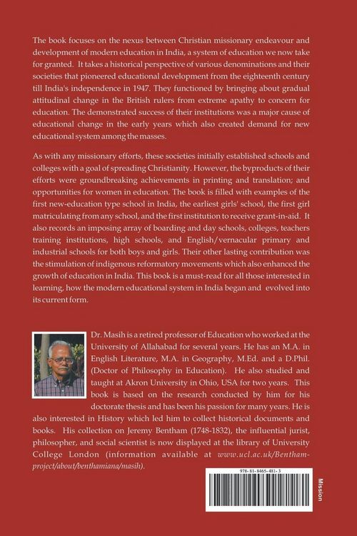 Produktbild: Contribution of Missionaries Towards Education in India