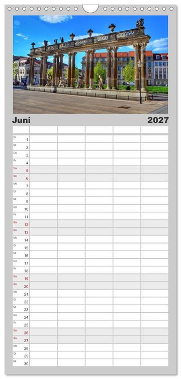 Produktbild: Familienplaner 2027 - POTSDAM. Du bist so sch&ouml;n mit 5 Spalten (Wandkalender, 21 x 45 cm) CALVENDO
