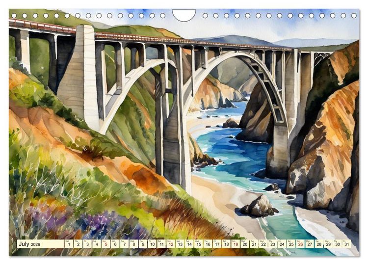 Produktbild: The most famous bridges in the world (Wall Calendar 2026 DIN A4 landscape), CALVENDO 12 Month Wall Calendar