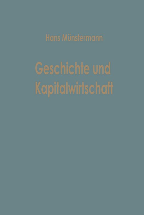 Produktbild: Geschichte und Kapitalwirtschaft