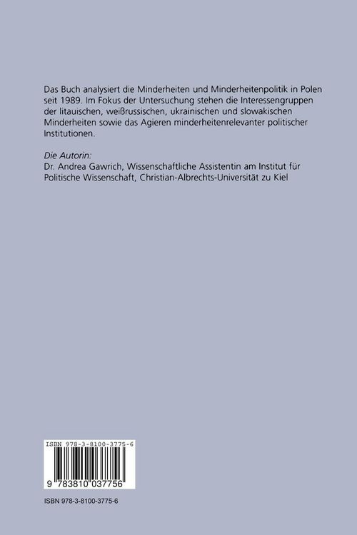 Produktbild: Minderheiten im Transformations- und Konsolidierungsprozess Polens