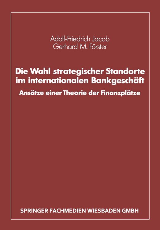 Produktbild: Die Wahl strategischer Standorte im internationalen Bankgesch&auml;ft