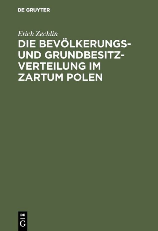 Produktbild: Die Bev&ouml;lkerungs- und Grundbesitzverteilung im Zartum Polen