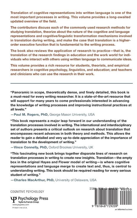 Produktbild: Translation of Thought to Written Text While Composing