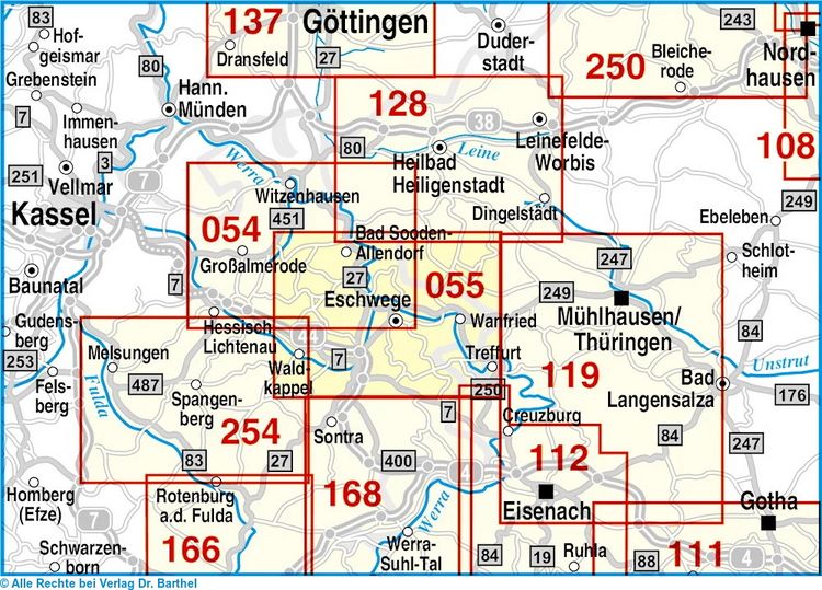Produktbild: Unteres Werratal. Eschwege, Wanfried, Hoher Mei&szlig;ner und Umgebung. 1:35 000
