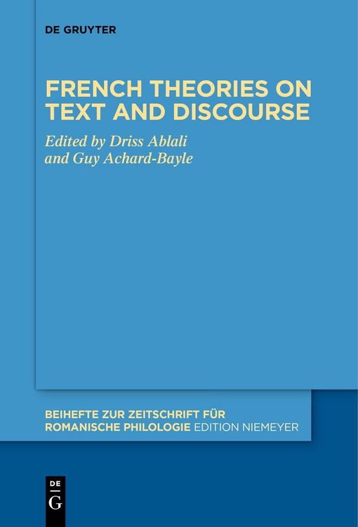 Produktbild: French theories on text and discourse